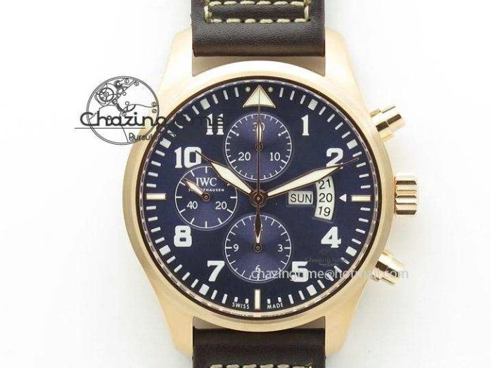 MIROTIME 0213 Pilot Chrono 377725 SS ZF 1:1 Best Edition White Dial on Black Leather Strap A Soft 7183